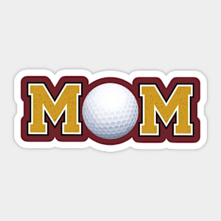 Golf Mom Gold Sticker